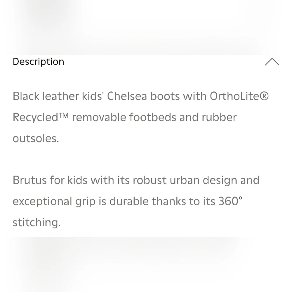 Kids unisex Camper black leather Chelsea boots size 11 NEW